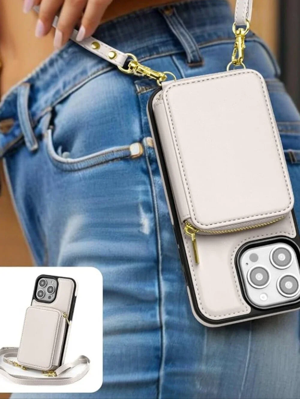 Skyeagle Wallet Case iP 16 Pro Beige